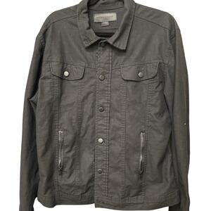 Triumph Over Tragedy Black Denim Trucker Jacket – Size Large